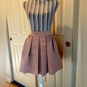 Beige BCBGeneration Pleated Circle Skirt